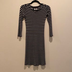 Fitted black and white BCBG dress